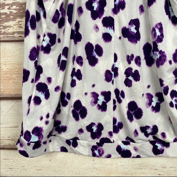 Lane Bryant lavendar cheetah drape blouse 22/24 - Picture 7 of 12